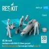 RESKIT RSF72-0049 US Aircraft mechanics with SUU-23 20mm gun pod  (open & close gun bay) on transport trolley (scene 1) (3 pcs) (3D Printed) (1/72)